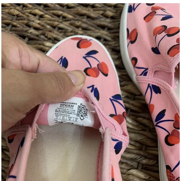 Keds x Kate Spade Womens Size 9 Pink Cherry Print Casual Shoes Slip On Canvas 9 - Picture 7 of 8